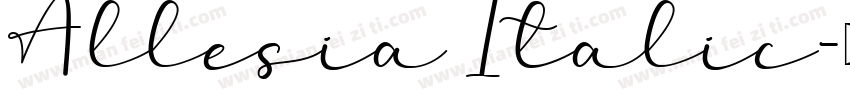Allesia Italic字体转换